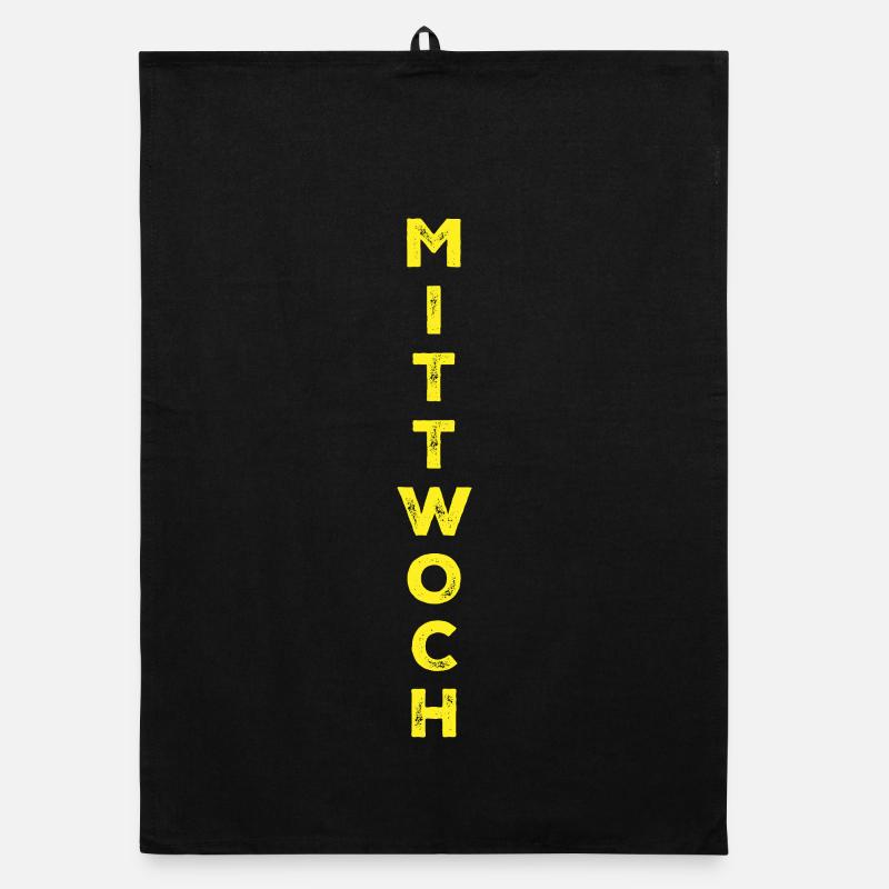 Wednesday - yellow Organic dish towel