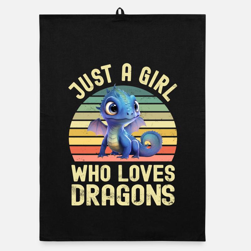 Drache Drachen Organic Geschirrtuch