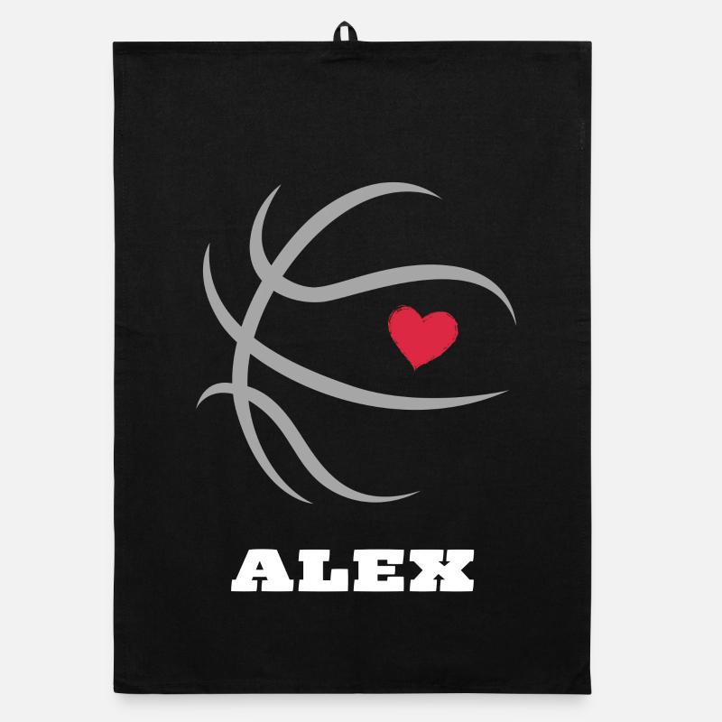 Alexander Name Prénom Garçon avec des Chaussures De Basket-ball Torchon bio
