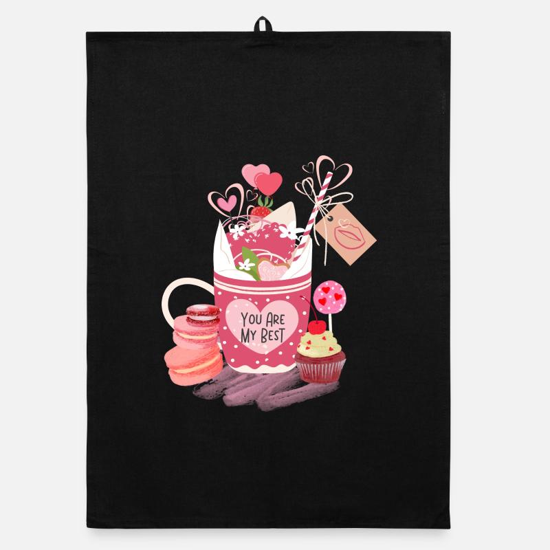 Valentinstag Geschenk,Happy Valentine's Day Shirt Organic Geschirrtuch