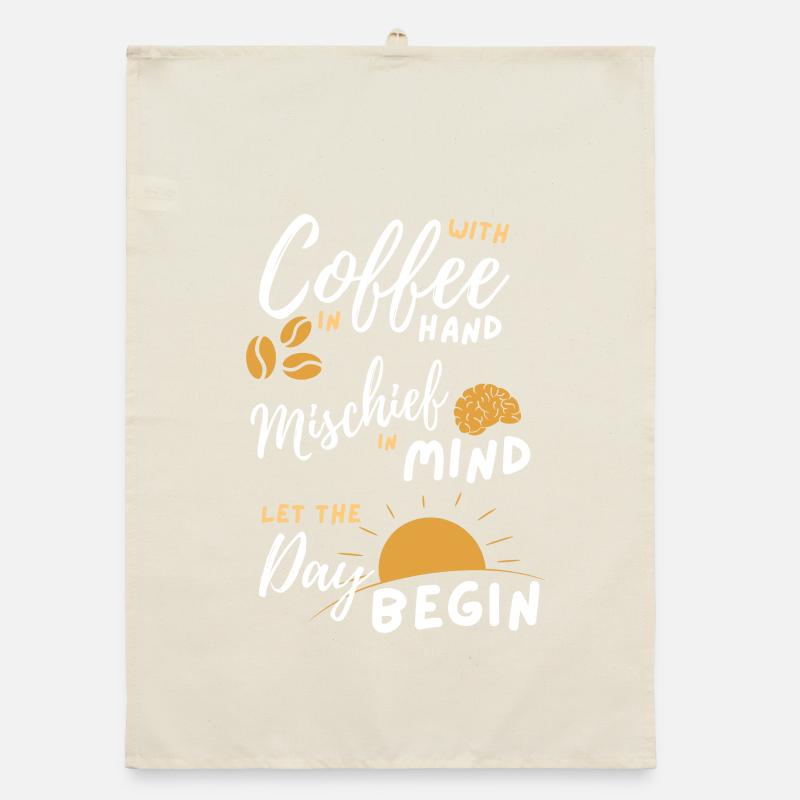 Coffee Mischief Sunrise Day beginnt Organic Geschirrtuch
