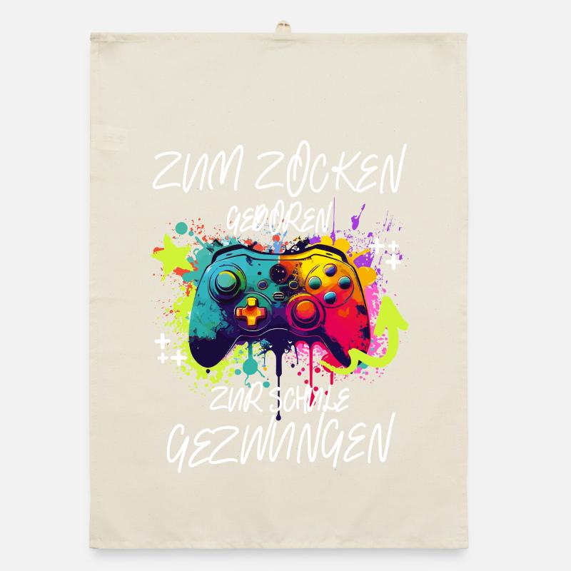 Farbenfroher Controller Gaming Print Pro Gamer Organic Geschirrtuch
