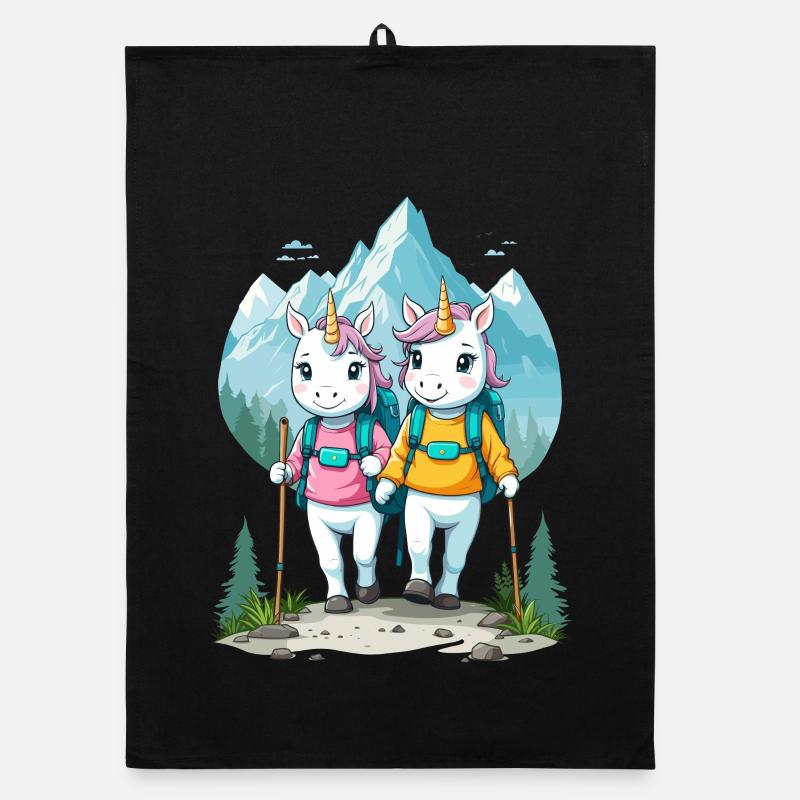 Wanderer Einhörner Organic Geschirrtuch