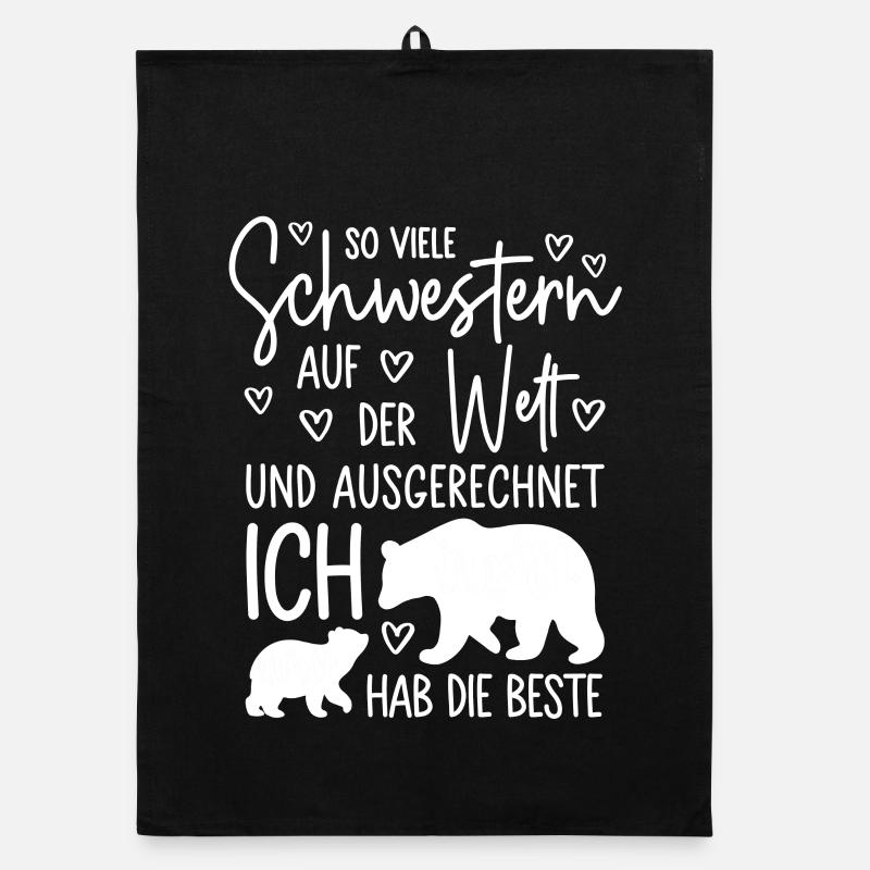 So viele Schwestern auf der Welt - Beste Schwester Organic Geschirrtuch