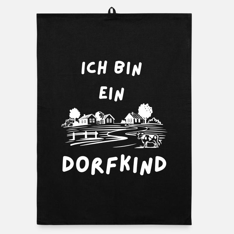 Ich bin ein Dorfkind Organic Geschirrtuch