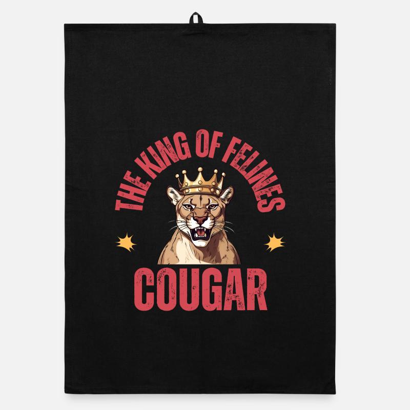 aggressive cougar Organic dish towel