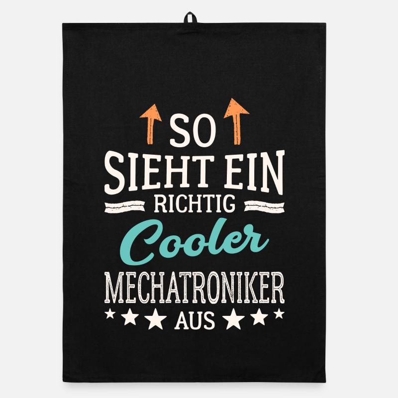 So sieht ein richtig cooler Mechatroniker aus Organic Geschirrtuch