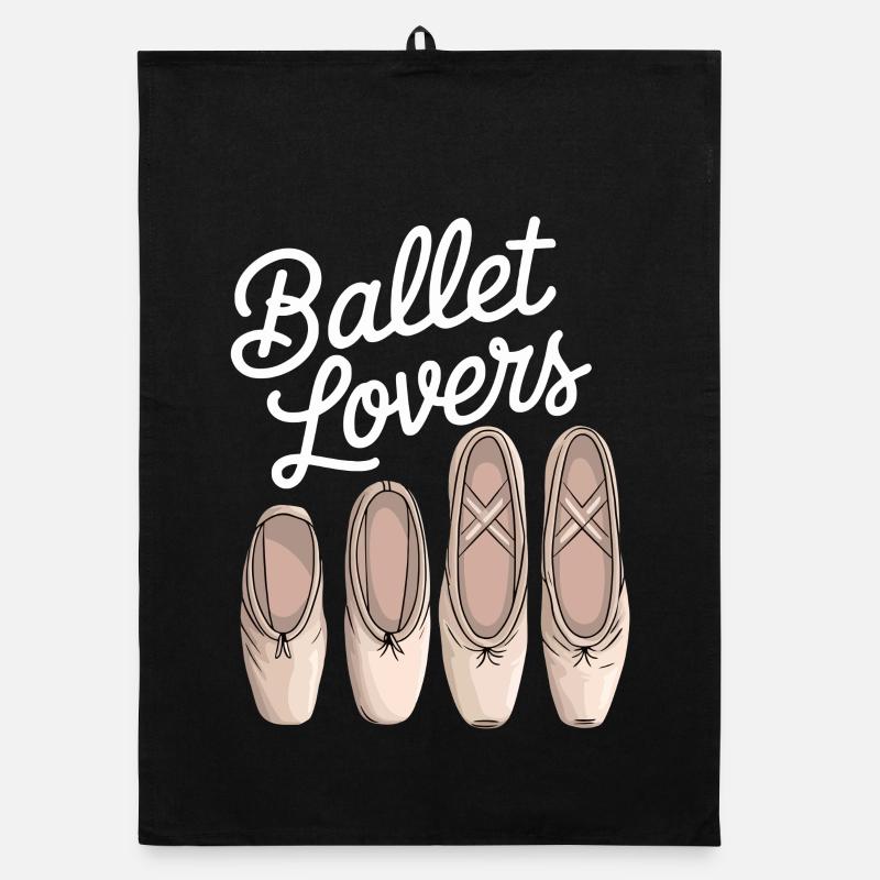 Ballet Lovers Five Slippers Organic dish towel