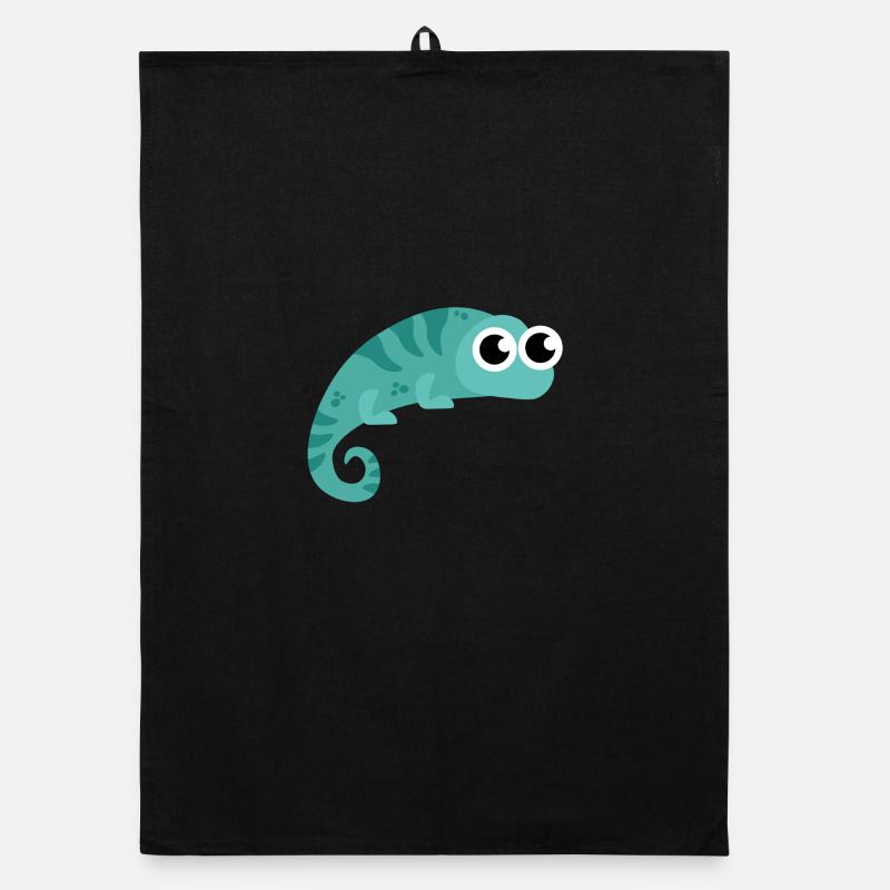 Unique and Walking Chameleon Organic dish towel