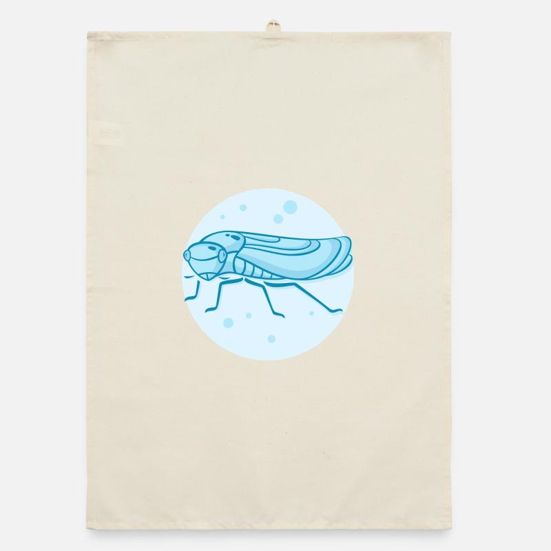 Lebendige Springende Zikade Organic Geschirrtuch