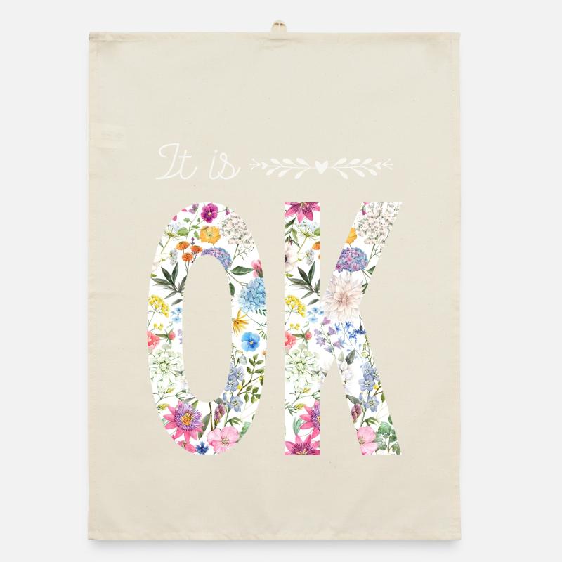 C’est OK – Design floral Torchon bio