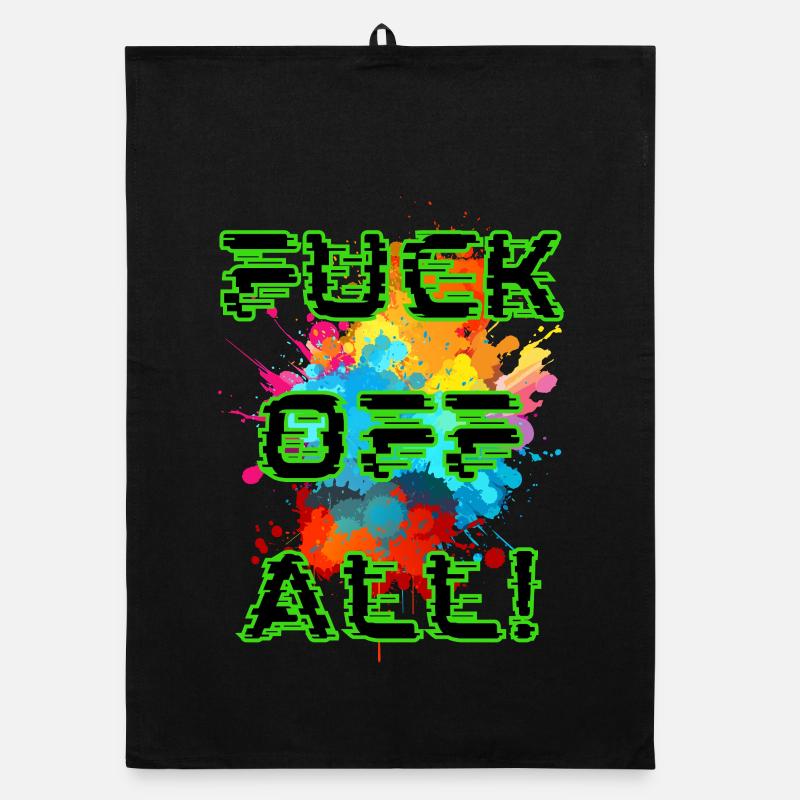 Punk color explosion Organic dish towel