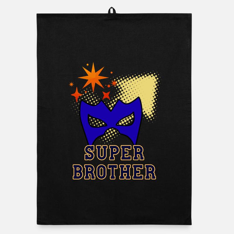 Super-Bruder - Organic Geschirrtuch - Schwarz