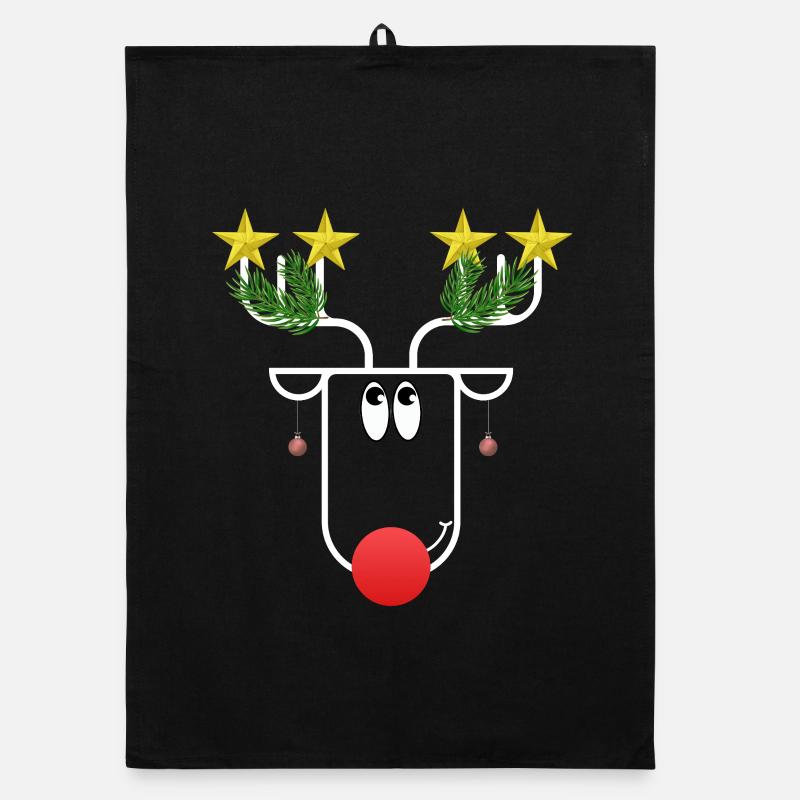 L’orignal de Noël un peu différent - méga drôle Torchon bio