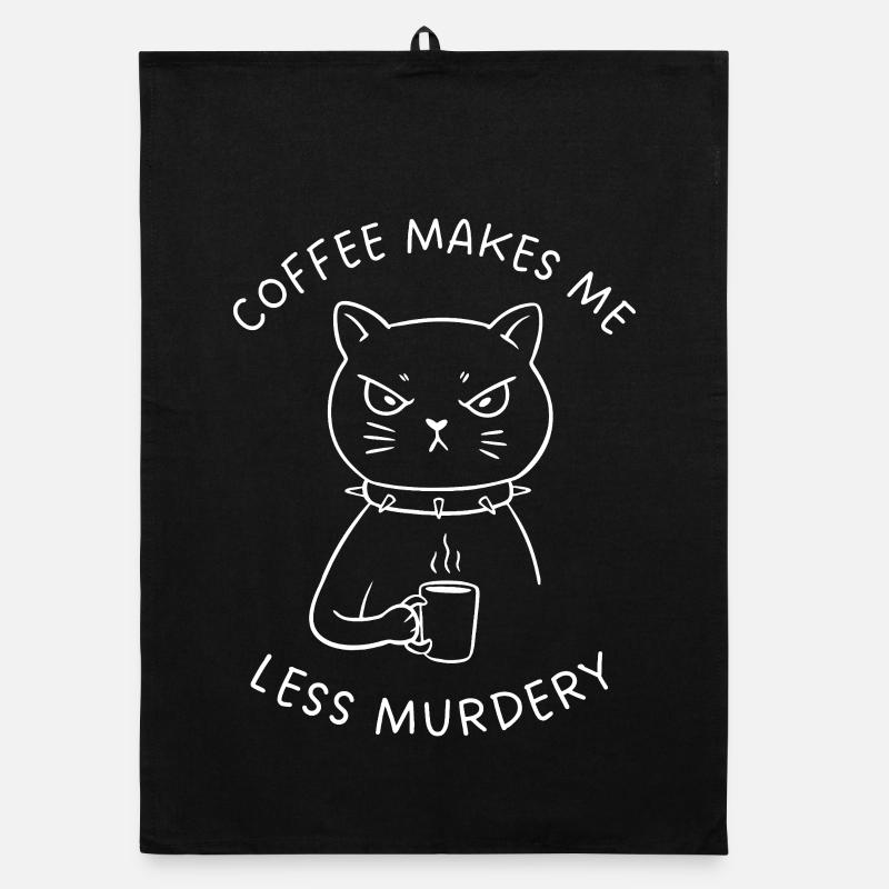 Le café me rend moins meurtrier Torchon bio