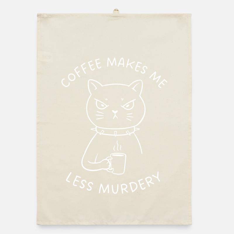 Le café me rend moins meurtrier Torchon bio