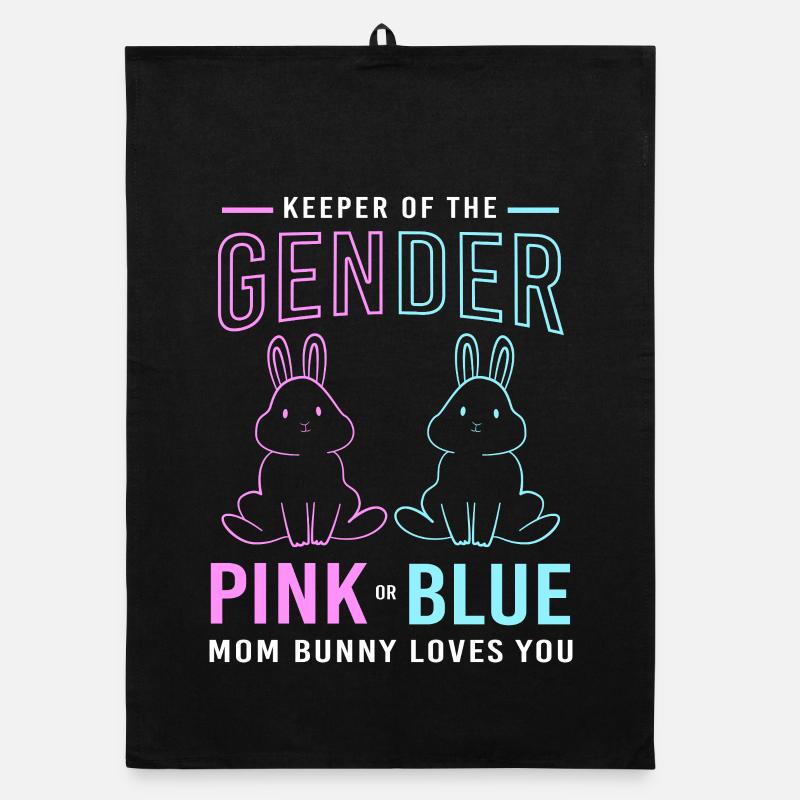 Expectant Mom Easter Gender Reveal Organic dish towel