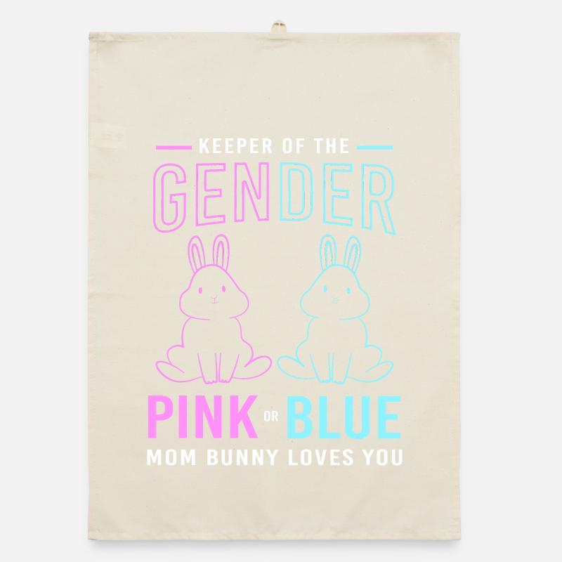 Expectant Mom Easter Gender Reveal Organic dish towel