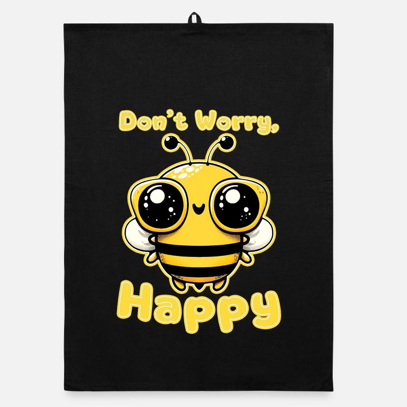 Dont Worry Bee Happy  Organic dish towel