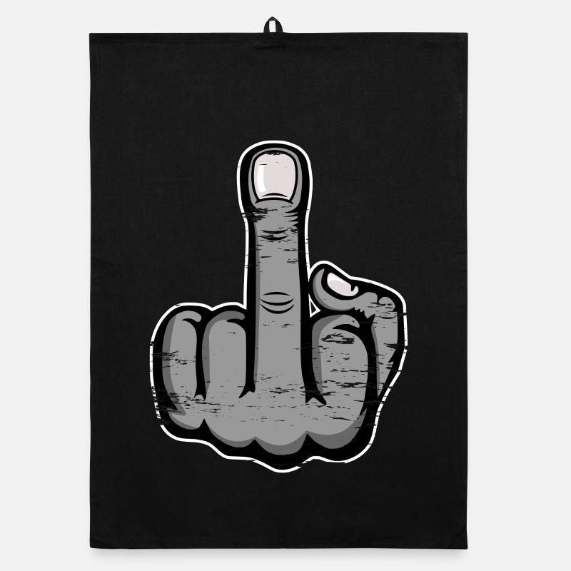Majeur Stinky Finger Design Gris utilisé Torchon bio