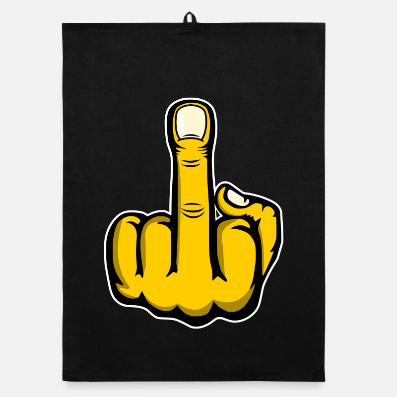 Majeur Stinky Finger Design Jaune utilisé Torchon bio