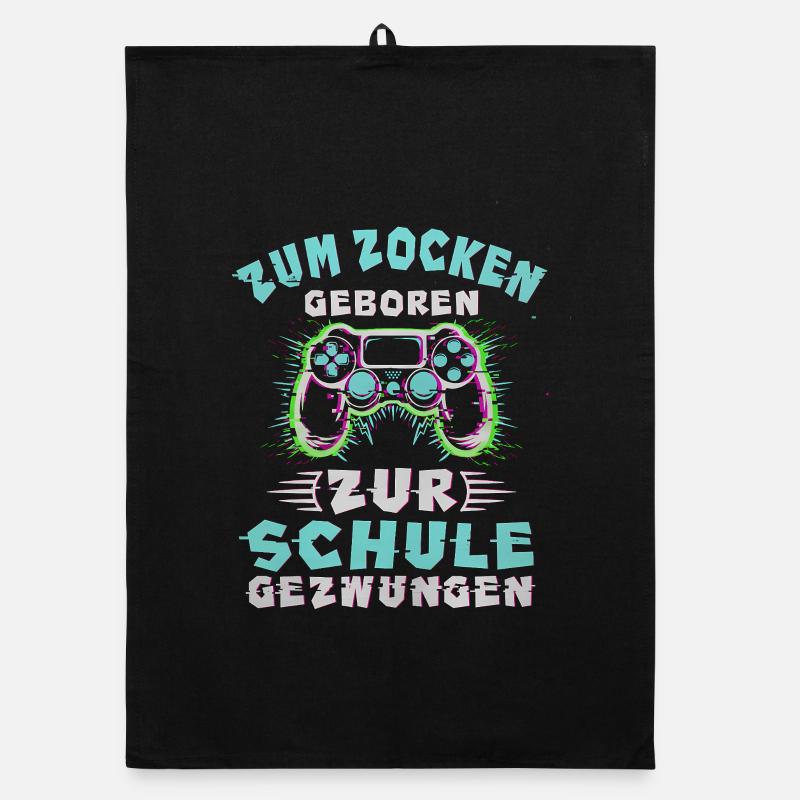 Gaming Controller Zum Zocken Geboren Videospiel Ge Organic Geschirrtuch