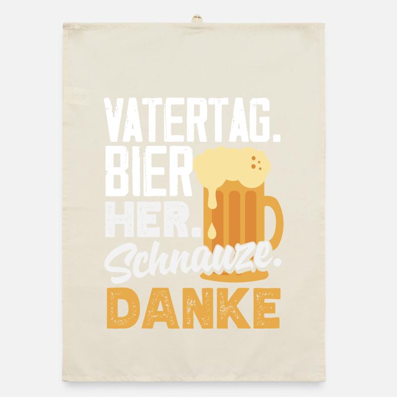 Funny Father's Day Gift Dad Beer Organic dish towel