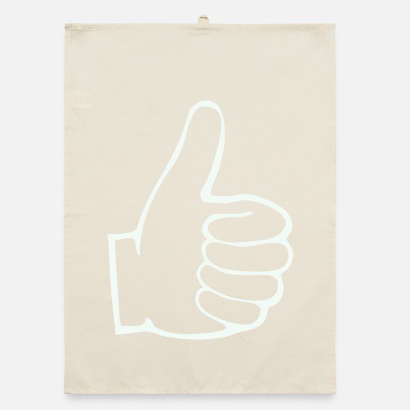 Thumbs Up Outline Organic dish towel