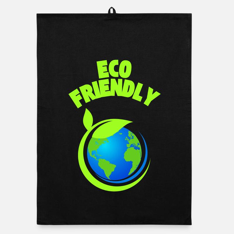 Graphique Éco Leaf Earth Torchon bio