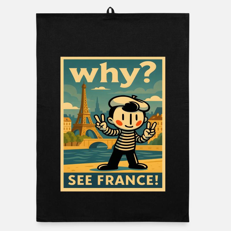 Why? See France Poster Organic dish towel
