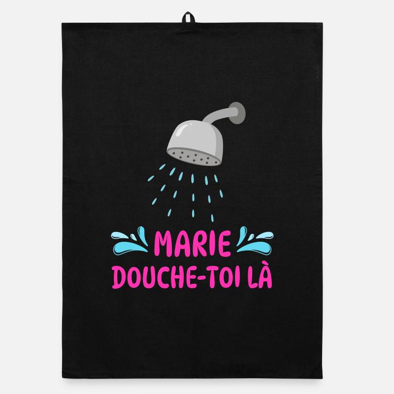 Marie, dusch dort. Organic Geschirrtuch