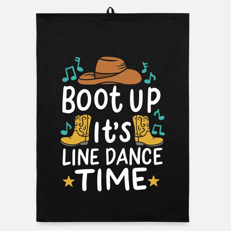 Boot Up It’s Line Dance Time Country Graphic Torchon bio
