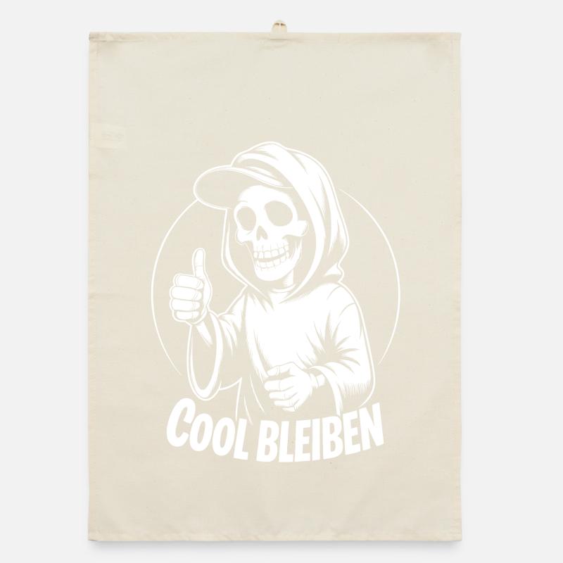 Pouce levé avec capuche squelette Torchon bio