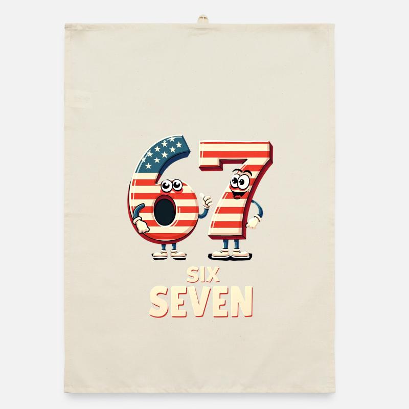 US Flag 67 Memes Six Seven Torchon bio