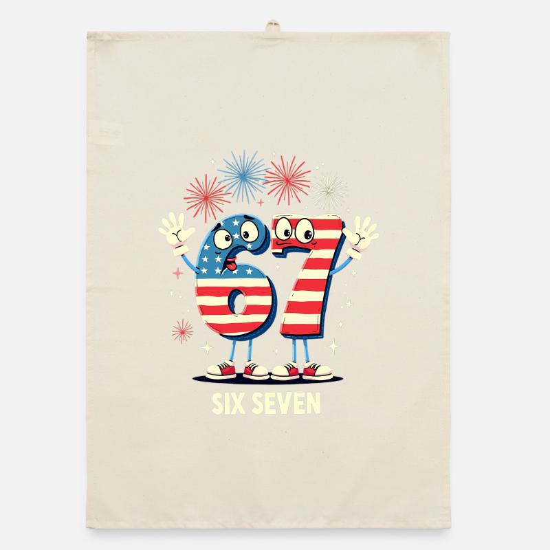 US Flag 67 Memes Six Seven Torchon bio