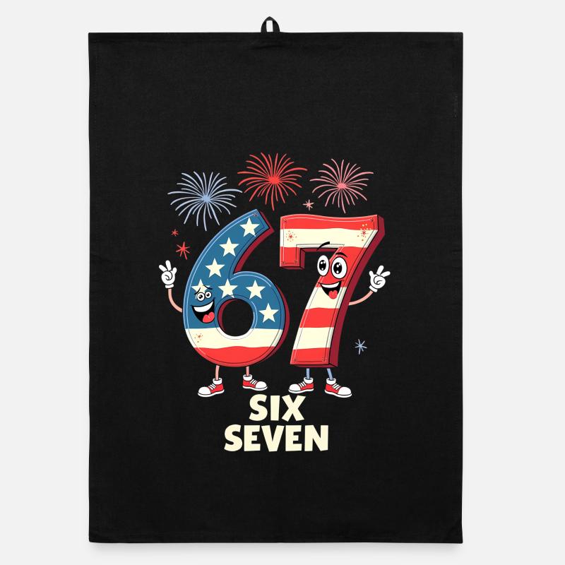 US Flag 67 Memes Six Seven Torchon bio