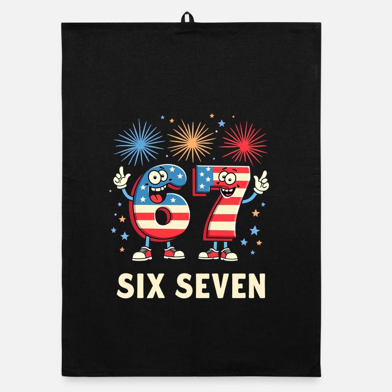 US Flag 67 Memes Six Seven Torchon bio