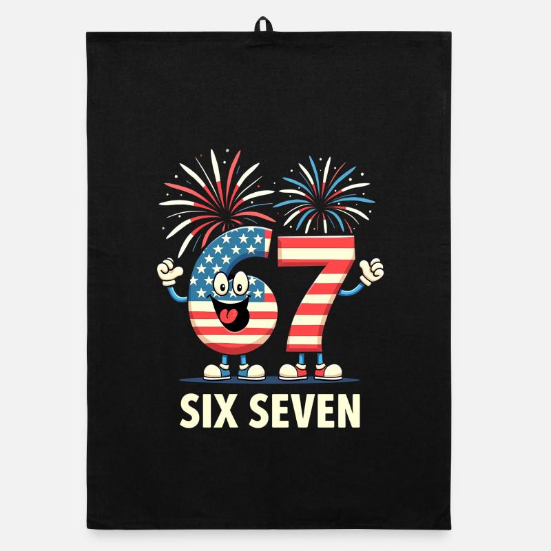 US Flag 67 Memes Six Seven Torchon bio