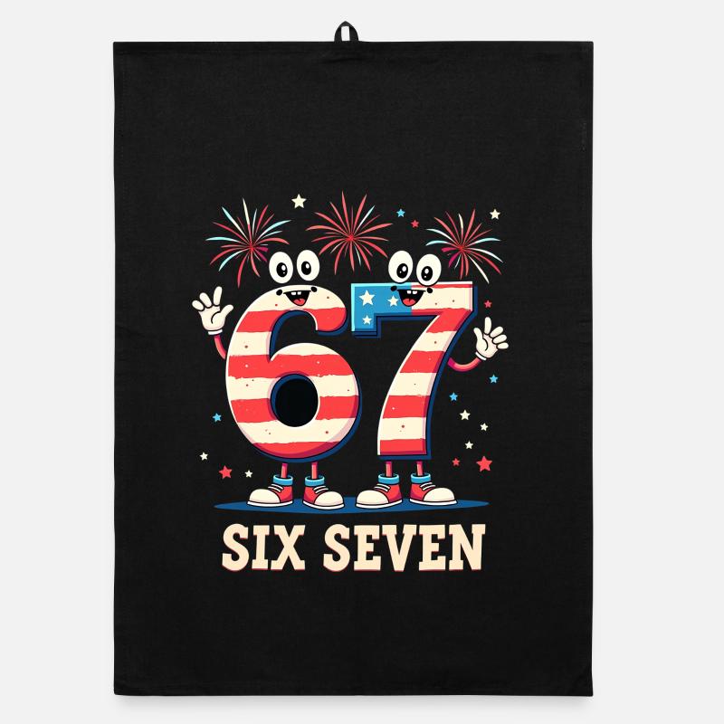 US Flag 67 Memes Six Seven Torchon bio