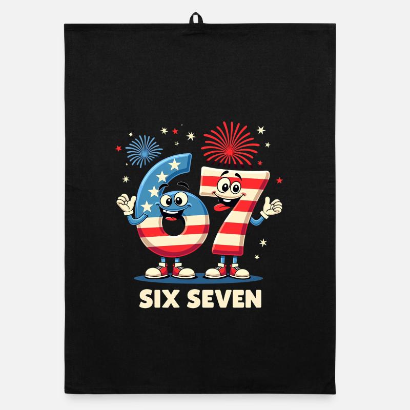 US Flag 67 Memes Six Seven Torchon bio