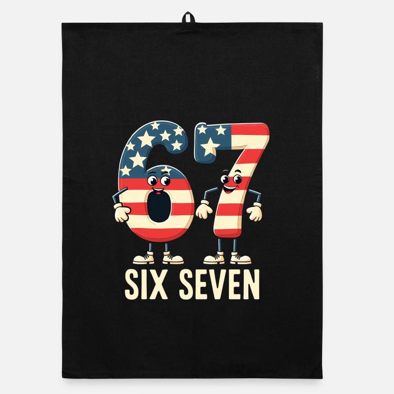 US Flag 67 Memes Six Seven Torchon bio