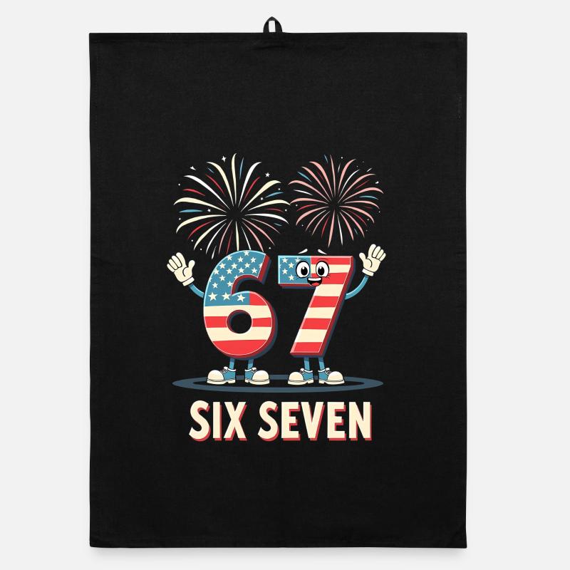US Flag 67 Memes Six Seven Torchon bio