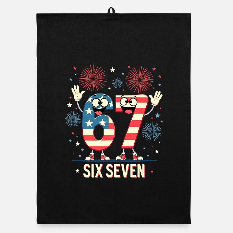 US Flag 67 Memes Six Seven Torchon bio