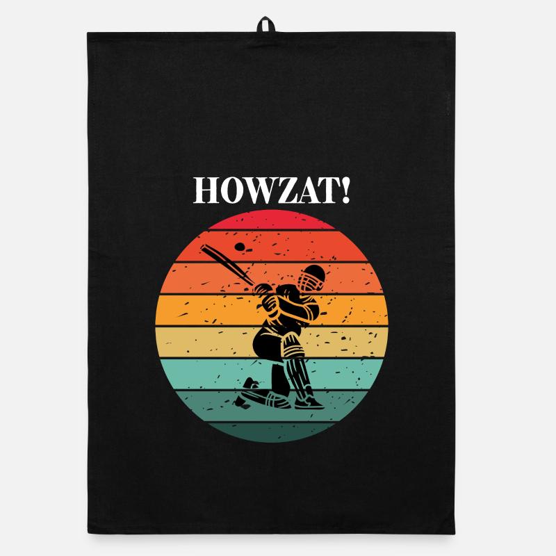 Cricket Batsman at Sunset Organic dish towel