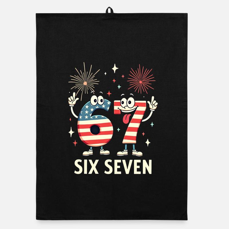 US Flag 67 Memes Six Seven Torchon bio
