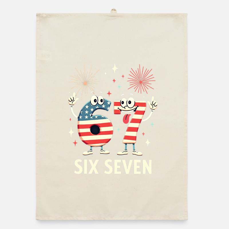 US Flag 67 Memes Six Seven Torchon bio