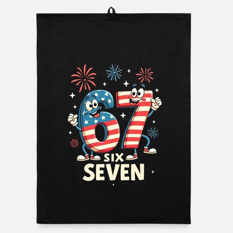 US Flag 67 Memes Six Seven Torchon bio