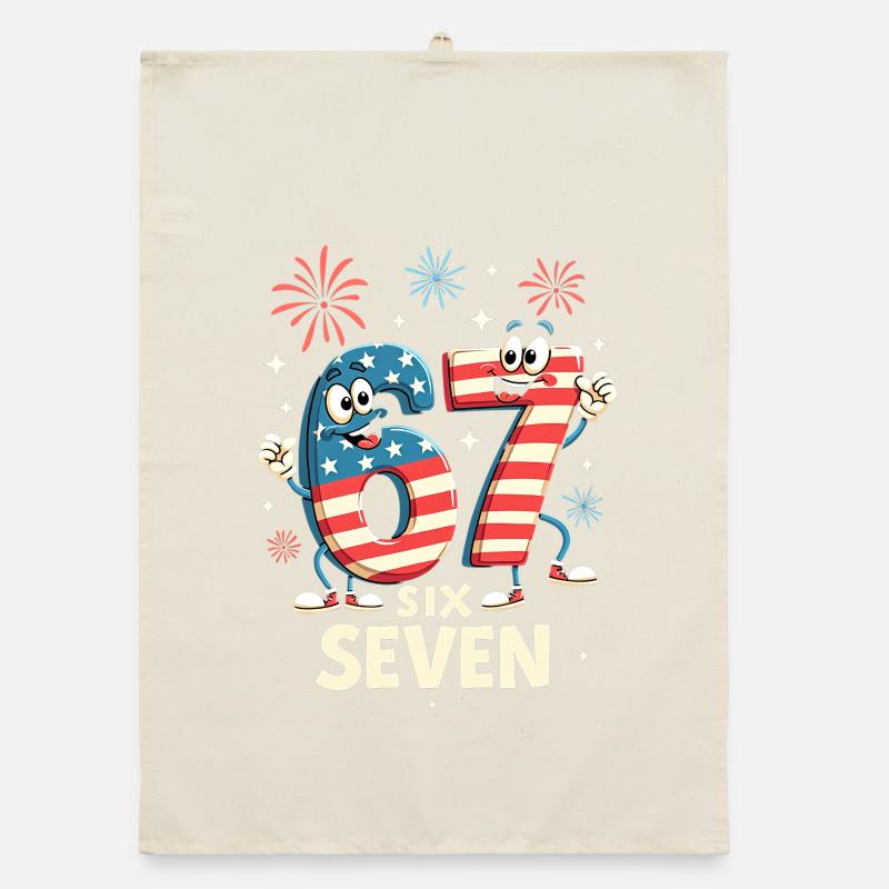 US Flag 67 Memes Six Seven Torchon bio