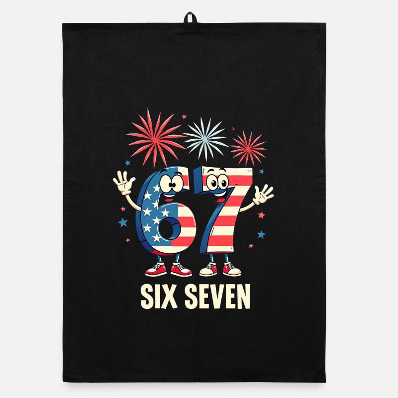 US Flag 67 Memes Six Seven Torchon bio
