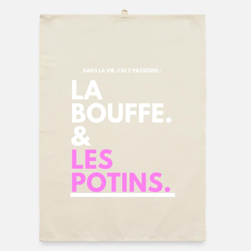 Klatsch Tippfehler Schwarz Pink Organic Geschirrtuch